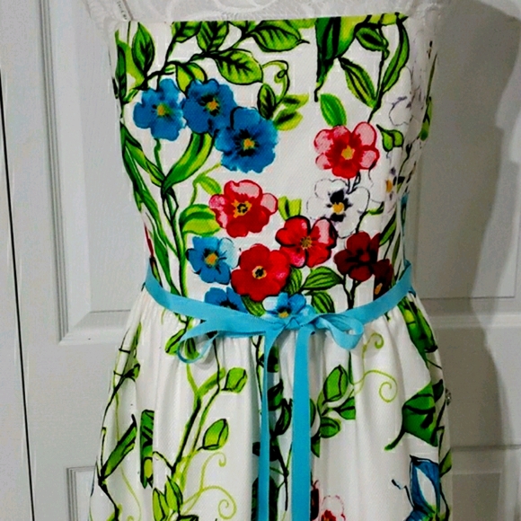 DAVID MEISTER Strapless Floral Dress - Picture 2 of 6